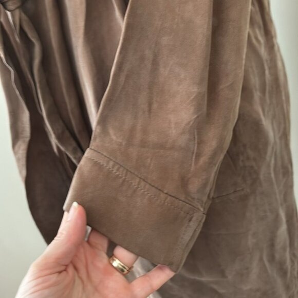 Anthropologie x Moth Carrie Belted Trench Coat Open Front Belted Coat - Picture 8 of 15